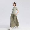 Women's High-Rise Woven Drawstring Ankle Skirt - A New Day™ Olive Green - 2 of 4