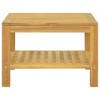 vidaXL Coffee Table 23.6 in.x23.6 in.x15.7 in. Solid Wood Teak - 2 of 4