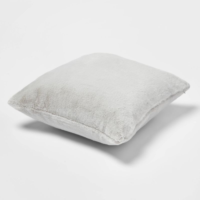 Faux Rabbit Fur Throw Pillow - Threshold™, 3 of 11