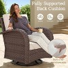 Layinsun 5 Pieces Wicker Patio Furniture Set, Luxury Outdoor Conversation Set with High Back Swivel Rocker Chairs - 2 of 4