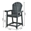 Yardgrace Weather Resistant Adirondack Bar Stools with Ergonomic Design - 2 of 4