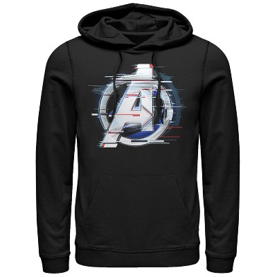 Men's Marvel Avengers: Endgame Logo Glitch Pull Over Hoodie : Target