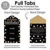 Big Dot of Happiness Adult Happy Birthday - Gold - Birthday Party Game Pickle Cards - Truth, Dare, Share Pull Tabs - Set of 12 - 3 of 4