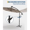10FT Offset Patio Umbrella,  UPF 50+, Easy Tilt, 8 Ribs for Backyard, 360° Rotating Cantilever Hanging Umbrella for Pool, Deck, Garden - 3 of 4