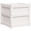 vidaXL Garden Planter White 19.7"x19.7"x19.7" Solid Wood Pine - 2 of 4
