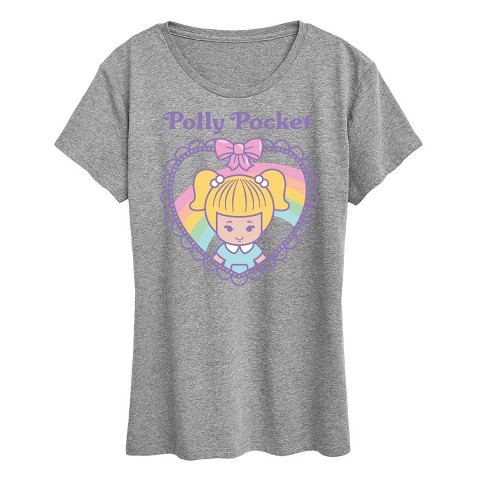 Women's - Polly Pocket - Retro Tiny Doll Grid Short Sleeve Graphic T-Shirt - image 1 of 4