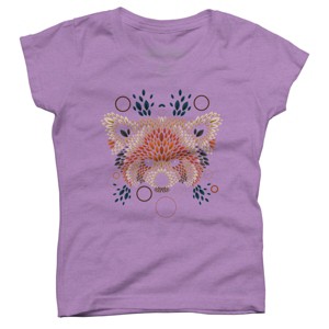 Girl's Design By Humans Red Panda Face By LetterQ T-Shirt - 1 of 3