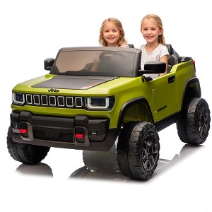 Jojoka 24V Licensed Ride on Car for Big Kids, 2-Seater Electric Truck with Remote Control, 3 Speeds, Music & LED Lights - 1 of 4