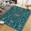 Area Rugs Modern Floral Rug for Living Room Bedroom,Low Pile Area Rugs Machine Washable Large Carpet for Dining Room Playroom Home Office Decor - 2 of 4