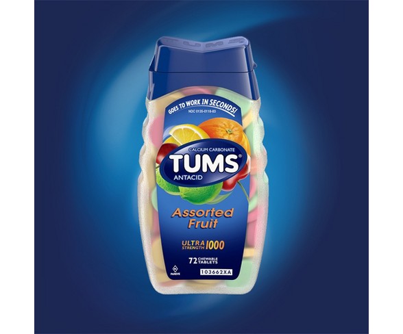 TUMS Ultra Strength Assorted Fruit Antacid Chewable Tablets - 72ct