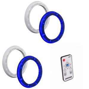 Kicker (2 Pair ) 51KLSR88 - 8.8-Inch to 8-Inch LED Adapter Ring For Marine Speakers & LED Remote - 1 of 4