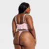 Women's Velvet & Mesh Pleated Lingerie Set - Auden™ - 2 of 3