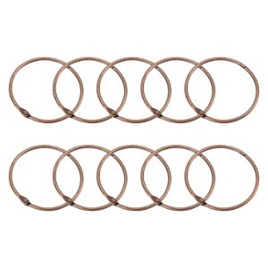 Unique Bargains Carbon Steel Loose Leaf Binder Snap Shower Curtain Rings 12 Pcs - 1 of 4