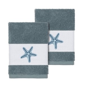 Linum Home Textiles 100% Turkish Cotton LYDIA Embellished Towel Set - 1 of 2