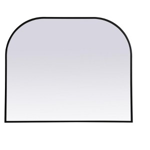 Elegant Lighting Metal Frame Arch Mirror 36x30 Inch in Black - 1 of 4