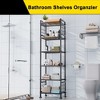 Itopfox 6-Tier Standing Storage Shelf for Bathroom, Kitchen & Laundry Room Organization, Sturdy Metal Shelving Unit Pantry Rack in Black - 3 of 4