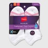 Hanes Women's Striped Cushioned 6pk No Show Socks - 5-9 - 4 of 4