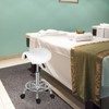 Black Height Adjustable Saddle Stool Rolling Bar Stool Salon Chair, Workshop Home Office Use - 2 of 4