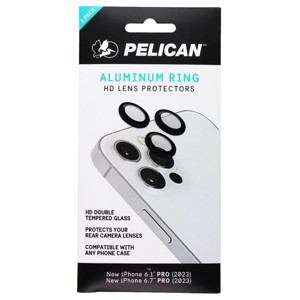 Pelican Aluminum Ring HD Lens Protectors for iPhone 15 Pro Max/15 Pro - Black - 1 of 2