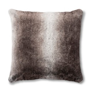 Neutral Faux Fur Euro Pillow - Fieldcrest