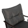 GDFStudio Basil Outdoor Steel 3 Pieces Upholstered Seating Set with Coffee Table - 3 of 4
