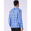 INSPIRE CHIC Men's Regular Fit Contrast Color Gingham Plaid Blazer - 3 of 4