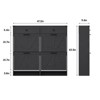 Shoe Storage Cabinet, Slim Freestanding Shoe Rack with Flip Drawers - 2 of 4
