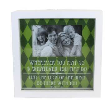 Saint Patricks 7.75" Irish Shadow Box Photo Frame Picture Luck Be With You  -  Single Image Frames
