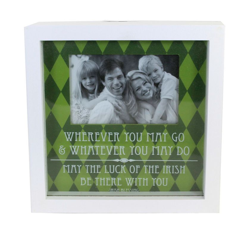 Saint Patricks 7.75" Irish Shadow Box Photo Frame Picture Luck Be With You  -  Single Image Frames, 1 of 4