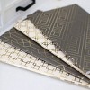 BLU MONACO Trendy Decorative Lined Geometric Notebook Set of 4 (6 x 8.5) - Dark Grey & Cream with Gold Foil Journals for Women - 2 of 4