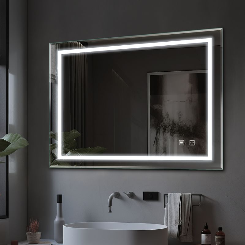 Neutypechic LED Bathroom Vanity Mirror Rectangle Wall Mirror with Beveled Edges, 2 of 9