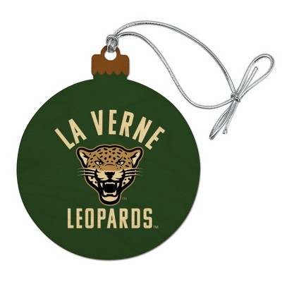 University of La Verne Leopards Logo Wood Christmas Tree Holiday Ornament