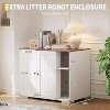 Cat Litter Box Enclosure Cabinet, Large Furniture Hider, Dog-Proof Design with Non-Slip Mat, Easy Assembly Cabinet for Home Use - 2 of 4