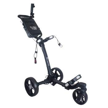 Axglo V2 Golf Push Cart - 3-Wheel - Patented 1-Step Folding System