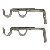 Versailles Double Strong Hold Wall Brackets Projection Pair Brushed Nickel - 2 of 4