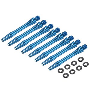 Unique Bargains 2BA Thread Aluminum Dart Shafts with Rubber Rings for Steel Tip 8 Pcs - 1 of 4