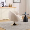 CAVINAS Velvet Swivel Barrel Accent Chair with Curved Backrest,Cozy Upholstered Swivel Living Room Chairs,Reading Chairs for Living Room - 4 of 4