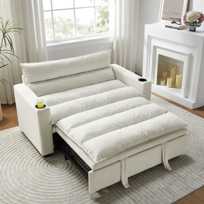 NicBex Convertible Sofa Bed Sleeper Chair with 3-Position Adjustable Backrest,Upholstered Small Couch for Living Room,Bedroom