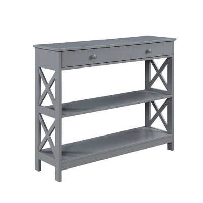 Breighton Home Xavier Console Table: Narrow Design, Sofa Table Functionality, Storage Drawer &#38; Shelves