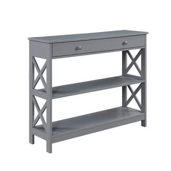 Breighton Home Xavier Console Table with Open Shelves and Drawer