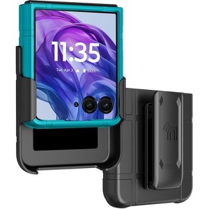 Nakedcellphone Combo for Motorola RAZR+ 2024/2025 Flip Phone (RAZR PLUS) - Slim Case and Belt Clip Holster Holder - 1 of 4