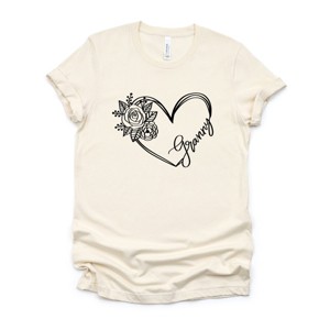 Simply Sage Market Granny Heart Outline Short Sleeve Tee - 1 of 4
