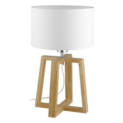 1-Light Chietino Table Lamp with Fabric Shade Natural/White - EGLO