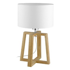 1-Light Chietino Table Lamp with Fabric Shade Natural/White - EGLO - 1 of 3