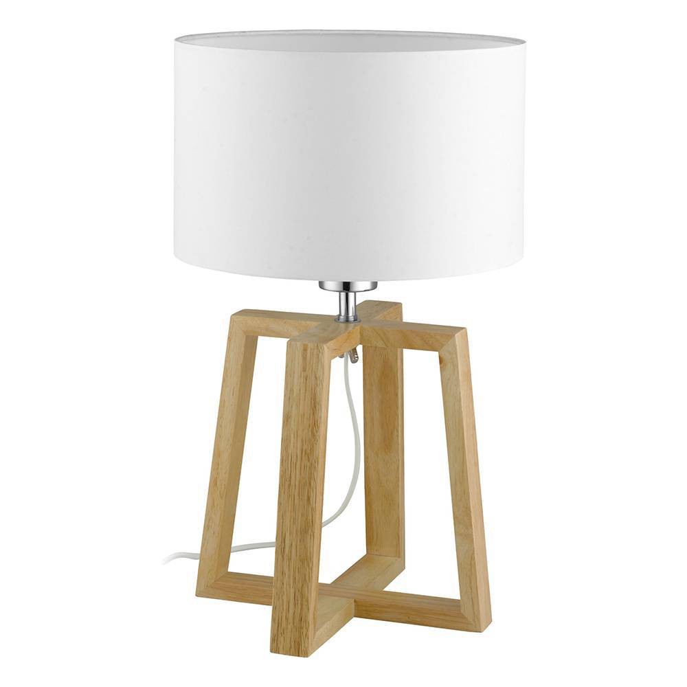 Palads æggelederne Slapper af Eglo 1-Light Chietino Table Lamp with Fabric Shade Natural/White - EGLO |  Connecticut Post Mall