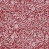 Ellis Segovia Printed Paisley Pattern on Ground 3" Rod Pocket Tailored Pairs with Ties Red - 3 of 4