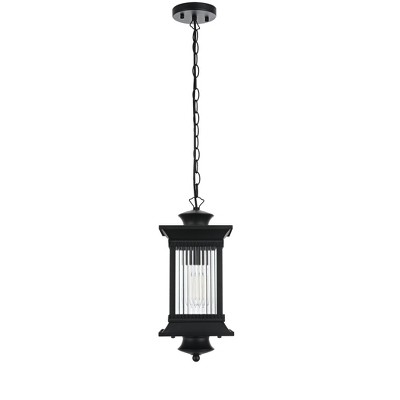 Elegant Lighting Collins 7.5 Inch Outdoor Pendant in Black
