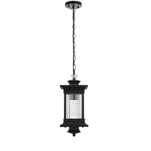 Elegant Lighting Collins 7.5 Inch Outdoor Pendant in Black - 1 of 4