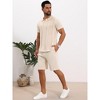 INSPIRE CHIC Men's 2 Pieces Sets Polo Shirt & Shorts Printed Knit Outfits - 4 of 4