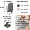 Evideco French Home Goods Body Care Body Scrub Wash Glove Well-Being Cream/Taupe - 3 of 4